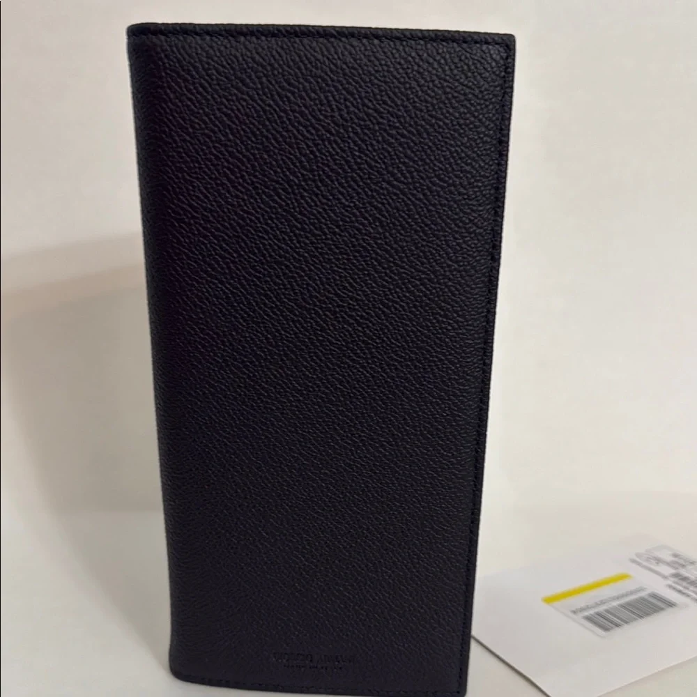 NWT $727 GIORGIO ARMANI Large Leather Wallet - Document Holders for Men